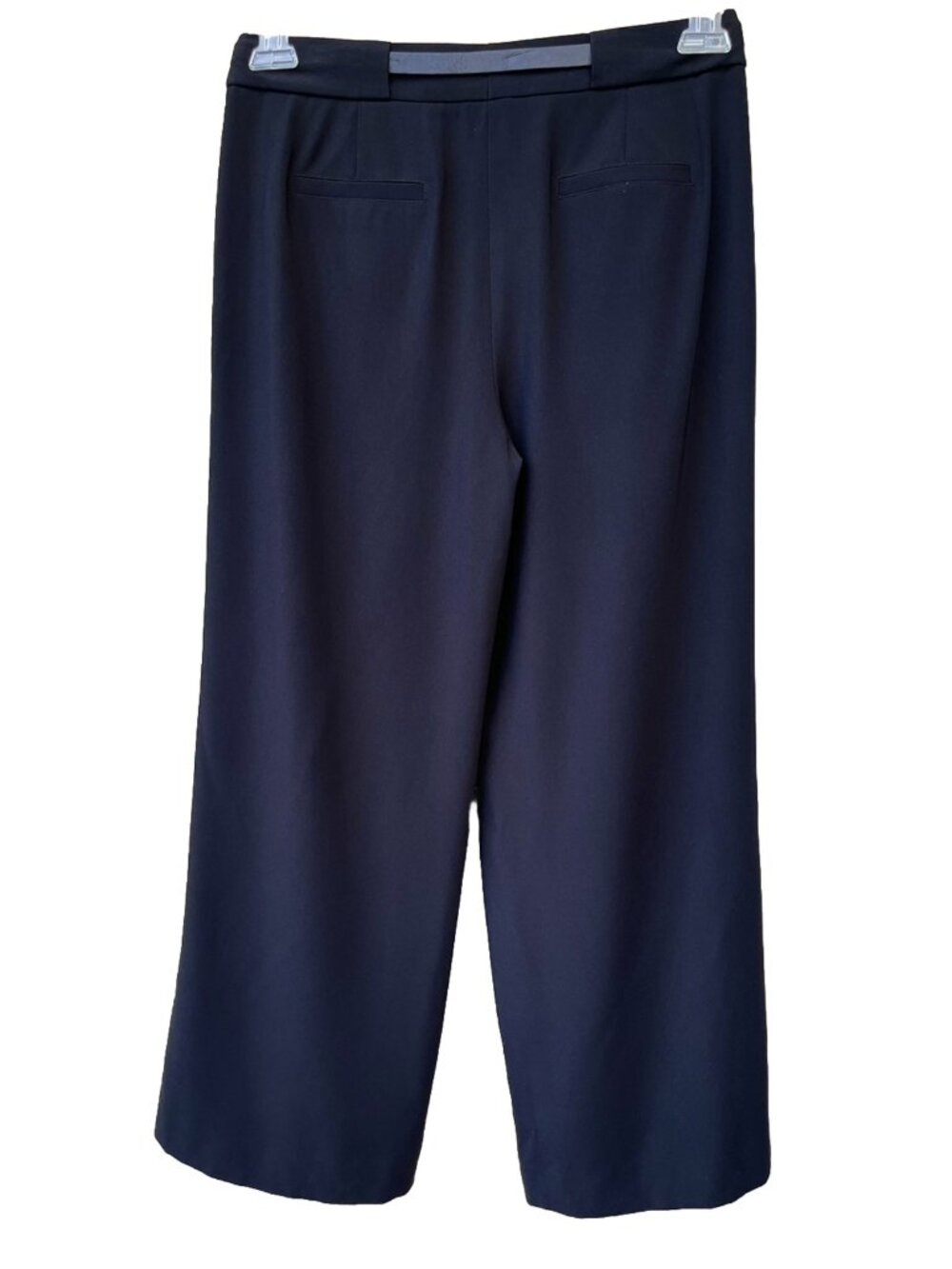 Nordstrom Collection Women's Black Pleated Cropped Wide Leg Pants Size 2 - Picture 7 of 8